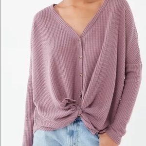 urban outfitters mojo out from under oversized button front sweater
